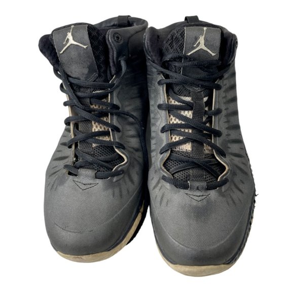 Nike Men'sAir Jordan Super Fly Gray/Black Basketball Sneakers Sz 10 (528650-003) - Picture 2 of 8